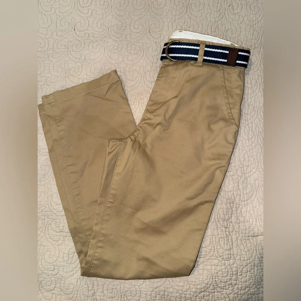 Gymboree Khaki Chinos with‎ Navy Stripe